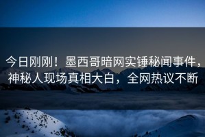 今日刚刚！墨西哥暗网实锤秘闻事件，神秘人现场真相大白，全网热议不断