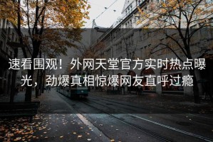 速看围观！外网天堂官方实时热点曝光，劲爆真相惊爆网友直呼过瘾