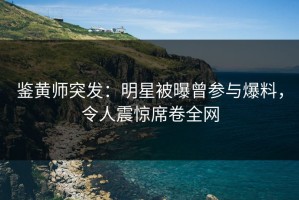 鉴黄师突发：明星被曝曾参与爆料，令人震惊席卷全网