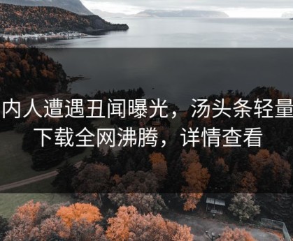 圈内人遭遇丑闻曝光，汤头条轻量版下载全网沸腾，详情查看
