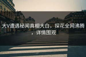 大V遭遇秘闻真相大白，探花全网沸腾，详情围观