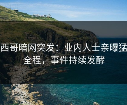 墨西哥暗网突发：业内人士亲曝猛料全程，事件持续发酵