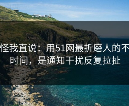 别怪我直说：用51网最折磨人的不是时间，是通知干扰反复拉扯