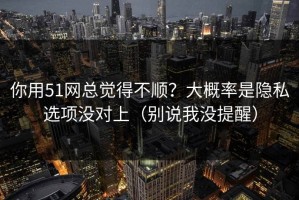 你用51网总觉得不顺？大概率是隐私选项没对上（别说我没提醒）