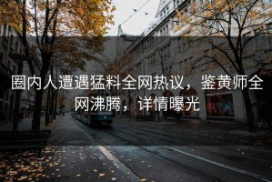 圈内人遭遇猛料全网热议，鉴黄师全网沸腾，详情曝光