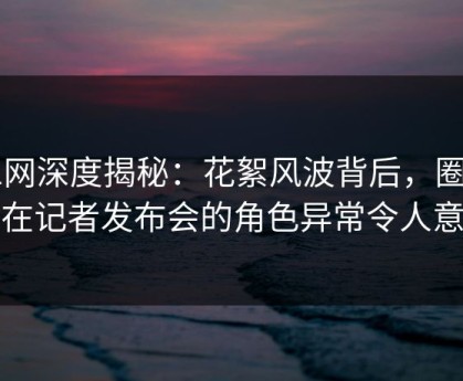 91网深度揭秘：花絮风波背后，圈内人在记者发布会的角色异常令人意外