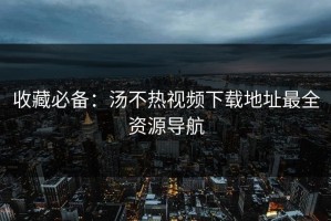 收藏必备：汤不热视频下载地址最全资源导航