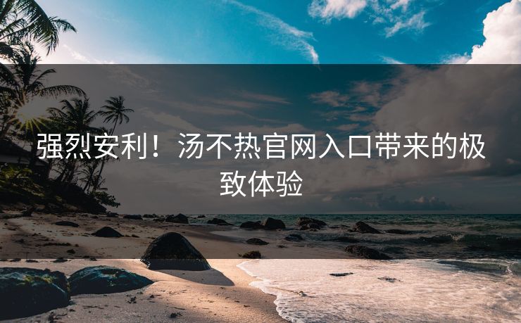 强烈安利！汤不热官网入口带来的极致体验