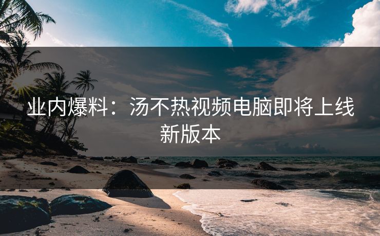 业内爆料：汤不热视频电脑即将上线新版本