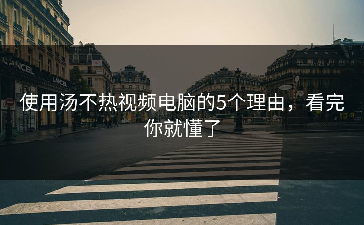 使用汤不热视频电脑的5个理由，看完你就懂了